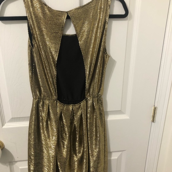 Gold Cutout Dress Size M - Picture 2 of 4
